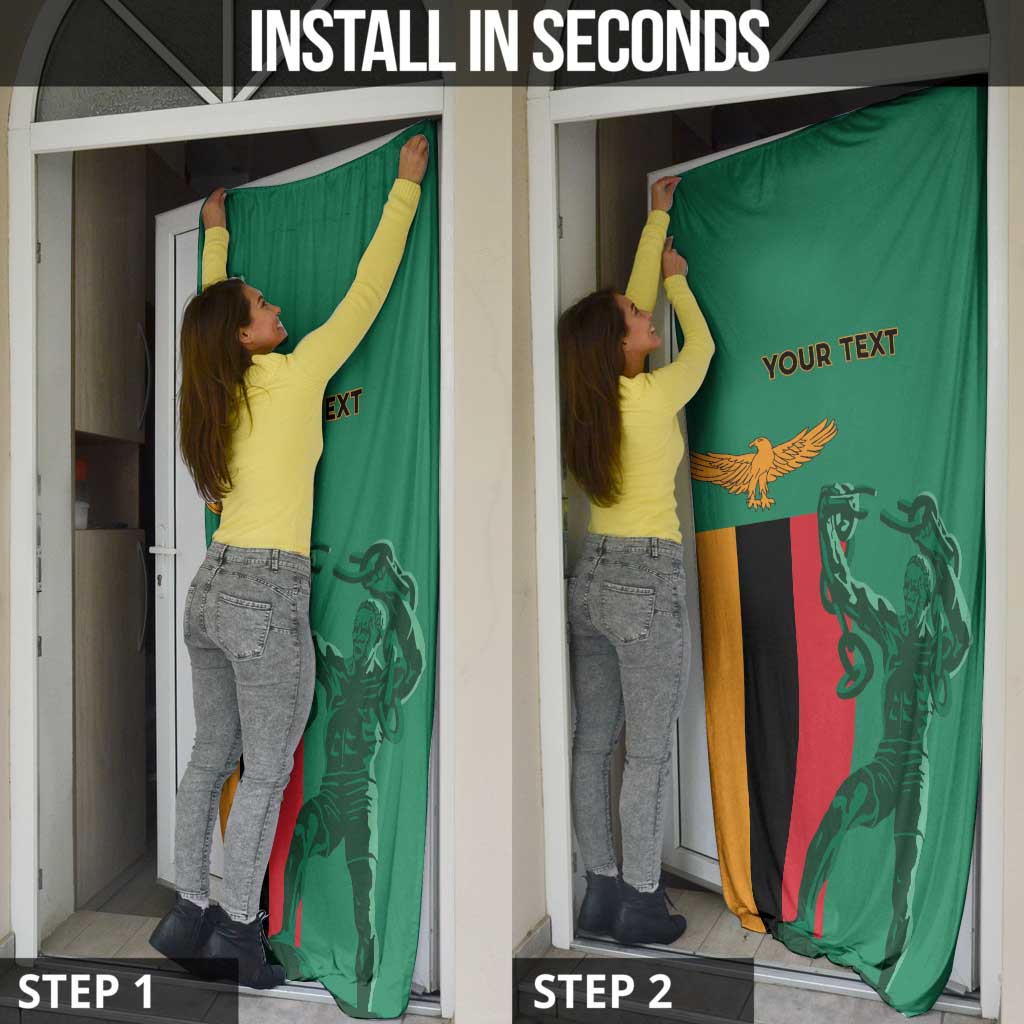 Zambia Independence Day Door Cover Lusaka Freedom Statue - Wonder Print Shop