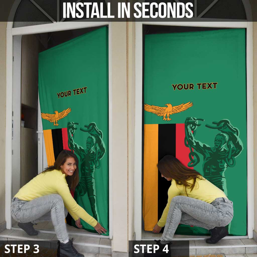 Zambia Independence Day Door Cover Lusaka Freedom Statue - Wonder Print Shop