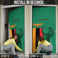 Zambia Independence Day Door Cover Lusaka Freedom Statue - Wonder Print Shop