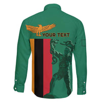Personalized Zambia Independence Day Family Matching Long Sleeve Bodycon Dress and Hawaiian Shirt Lusaka Freedom Statue - Wonder Print Shop