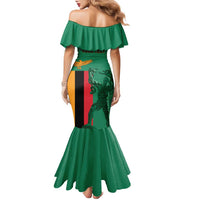 Personalized Zambia Independence Day Family Matching Mermaid Dress and Hawaiian Shirt Lusaka Freedom Statue - Wonder Print Shop
