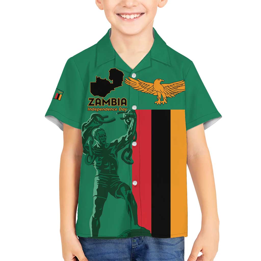 Personalized Zambia Independence Day Family Matching Summer Maxi Dress and Hawaiian Shirt Lusaka Freedom Statue - Wonder Print Shop