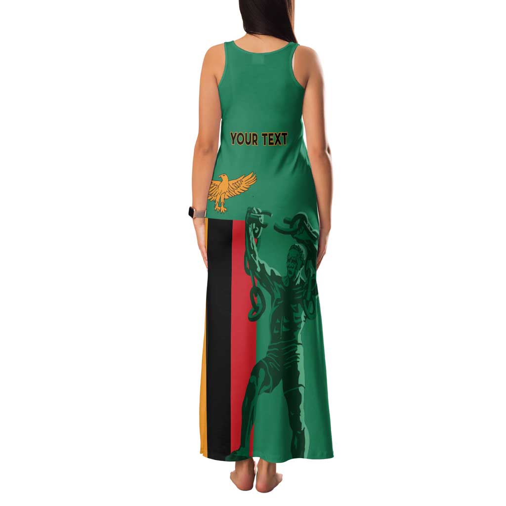 Personalized Zambia Independence Day Family Matching Tank Maxi Dress and Hawaiian Shirt Lusaka Freedom Statue - Wonder Print Shop