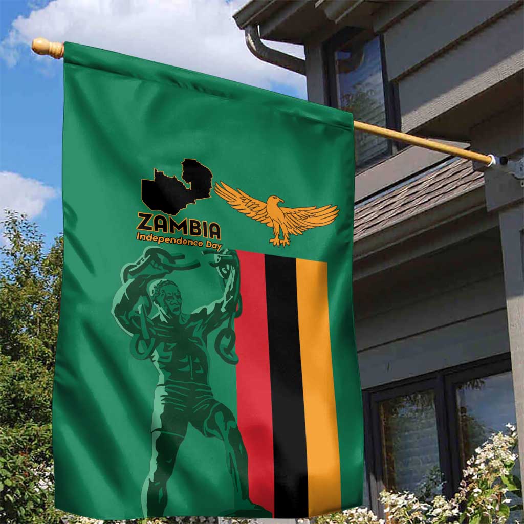 Zambia Independence Day Garden Flag Lusaka Freedom Statue - Wonder Print Shop