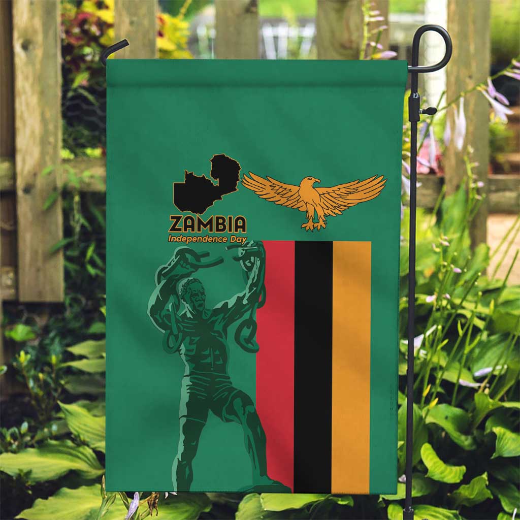 Zambia Independence Day Garden Flag Lusaka Freedom Statue - Wonder Print Shop