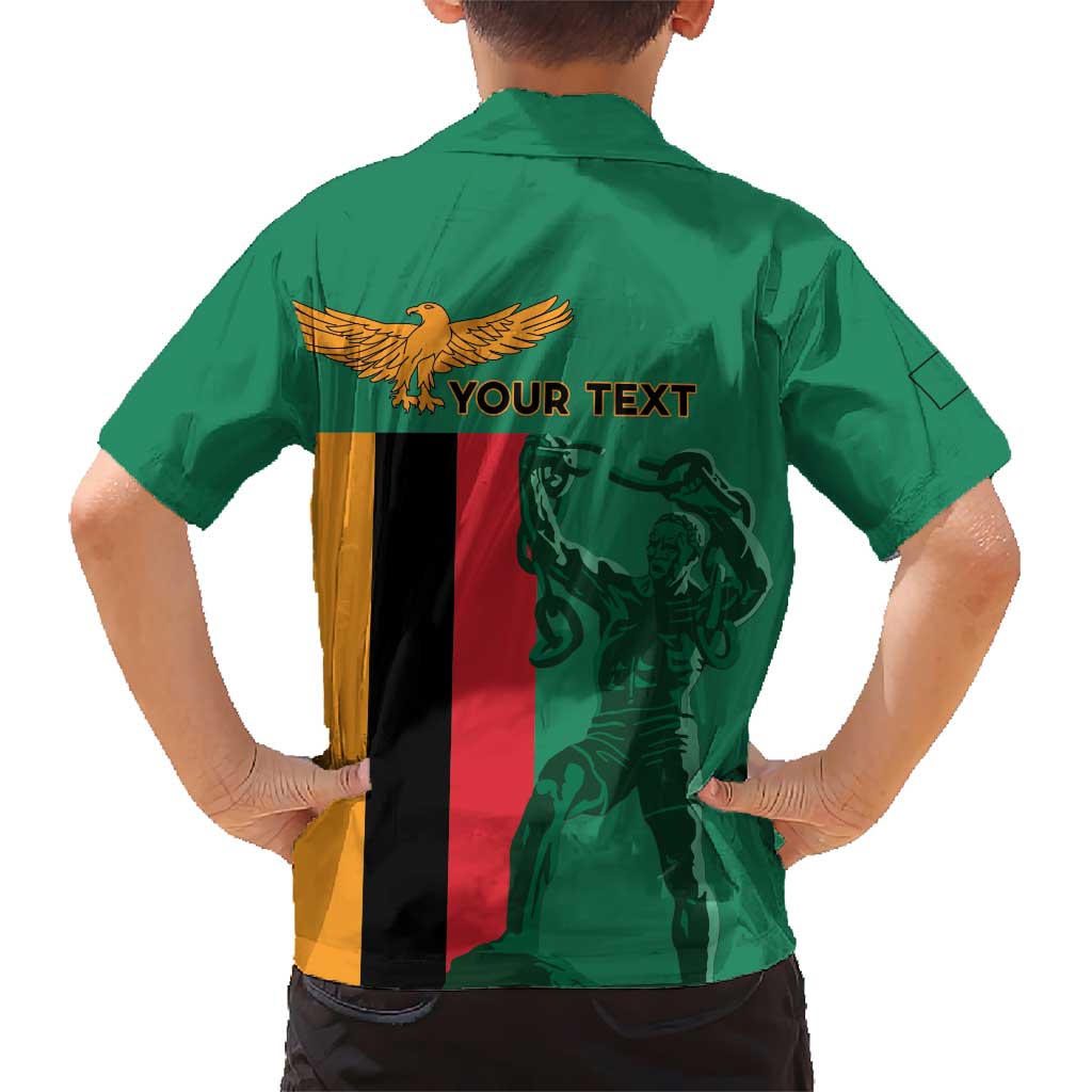 Personalized Zambia Independence Day Hawaiian Shirt Lusaka Freedom Statue - Wonder Print Shop