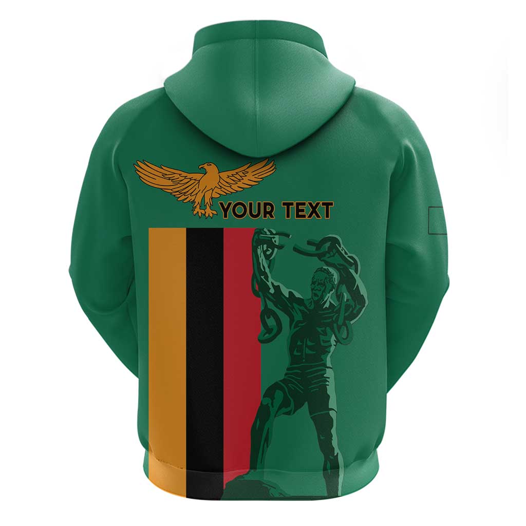 Personalized Zambia Independence Day Hoodie Lusaka Freedom Statue - Wonder Print Shop