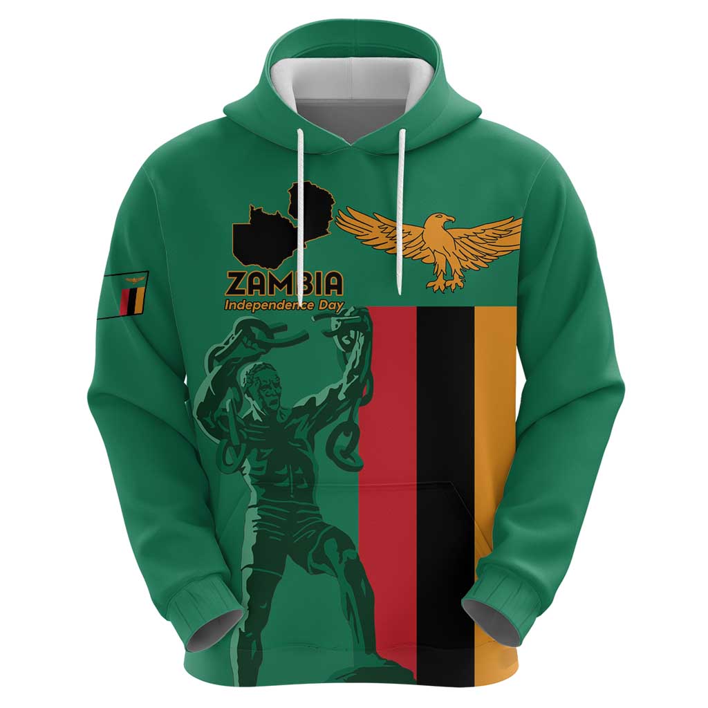 Personalized Zambia Independence Day Hoodie Lusaka Freedom Statue - Wonder Print Shop