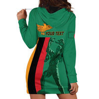 Personalized Zambia Independence Day Hoodie Dress Lusaka Freedom Statue - Wonder Print Shop