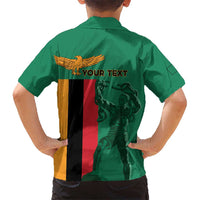 Personalized Zambia Independence Day Kid Hawaiian Shirt Lusaka Freedom Statue - Wonder Print Shop