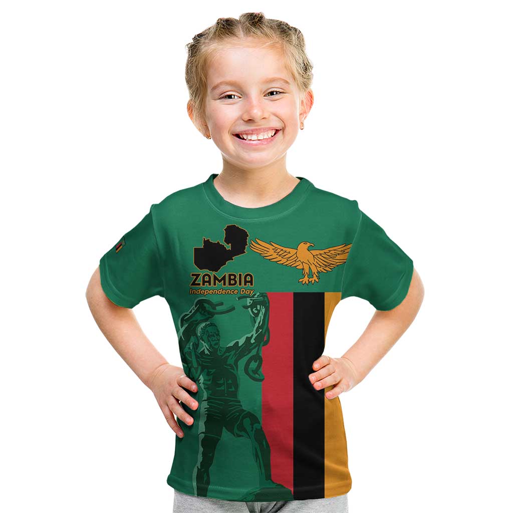 Personalized Zambia Independence Day Kid T Shirt Lusaka Freedom Statue - Wonder Print Shop
