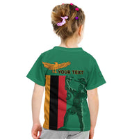 Personalized Zambia Independence Day Kid T Shirt Lusaka Freedom Statue - Wonder Print Shop