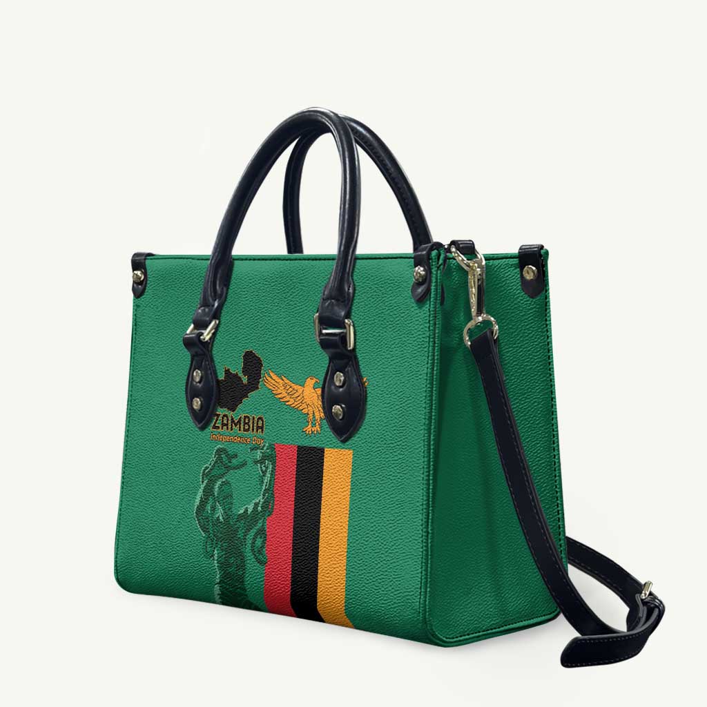 Zambia Independence Day Leather Bag Lusaka Freedom Statue - Wonder Print Shop