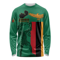 Personalized Zambia Independence Day Long Sleeve Shirt Lusaka Freedom Statue - Wonder Print Shop
