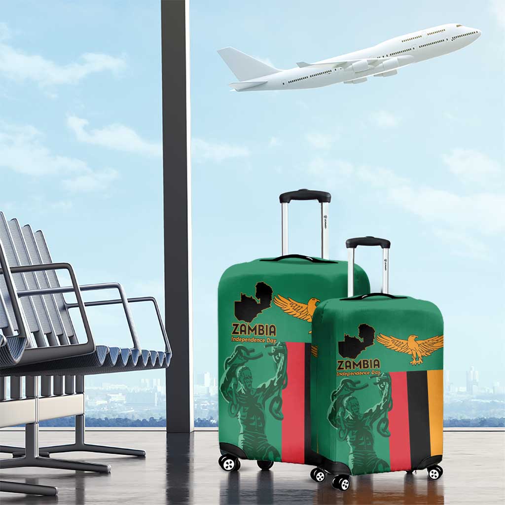 Zambia Independence Day Luggage Cover Lusaka Freedom Statue - Wonder Print Shop