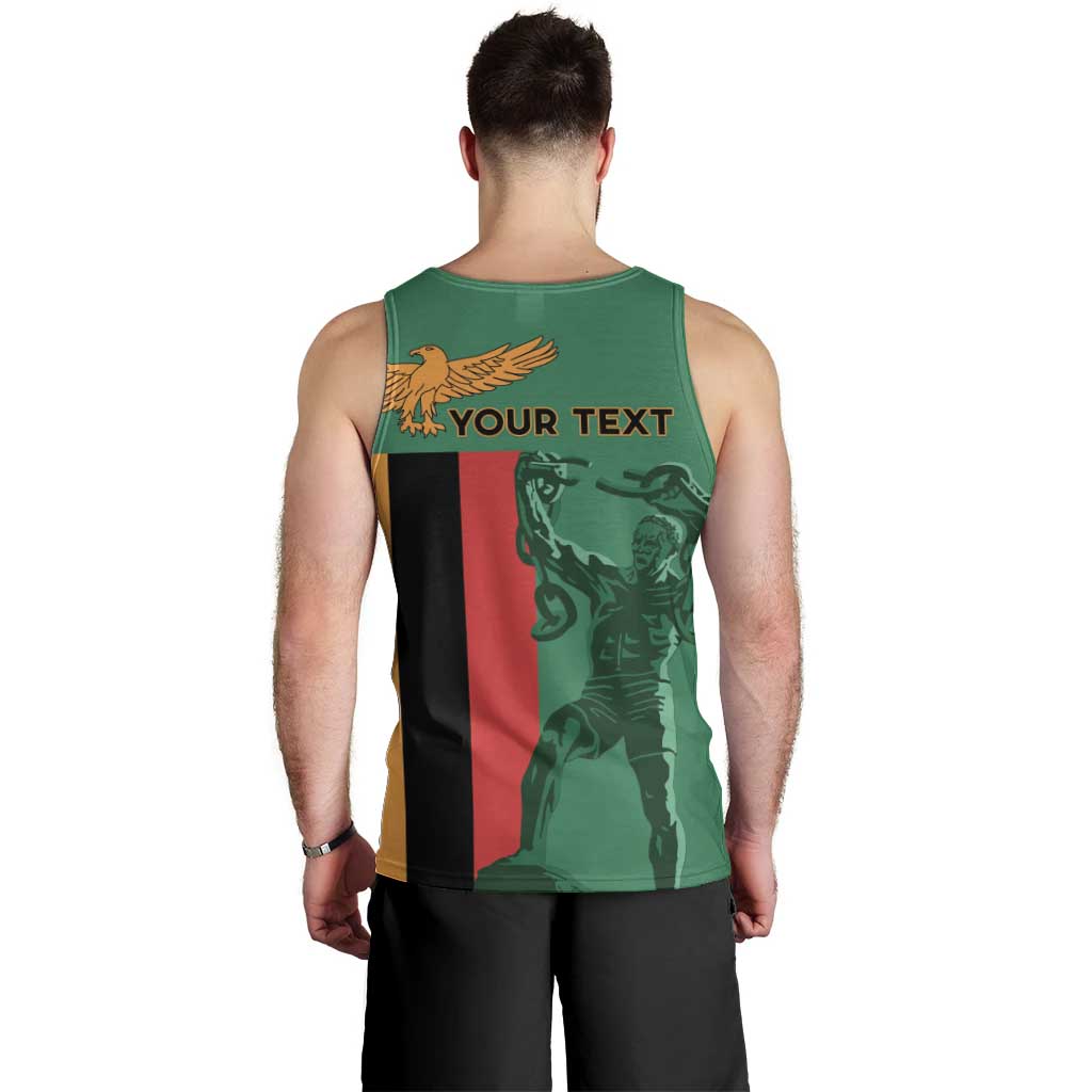 Personalized Zambia Independence Day Men Tank Top Lusaka Freedom Statue - Wonder Print Shop