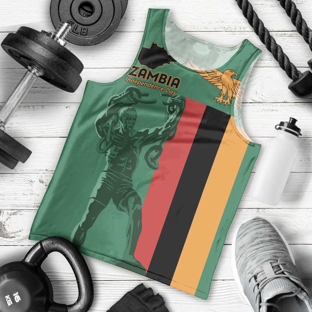 Personalized Zambia Independence Day Men Tank Top Lusaka Freedom Statue - Wonder Print Shop