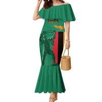 Personalized Zambia Independence Day Mermaid Dress Lusaka Freedom Statue - Wonder Print Shop