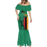 Personalized Zambia Independence Day Mermaid Dress Lusaka Freedom Statue - Wonder Print Shop