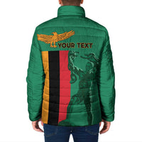 Personalized Zambia Independence Day Padded Jacket Lusaka Freedom Statue - Wonder Print Shop