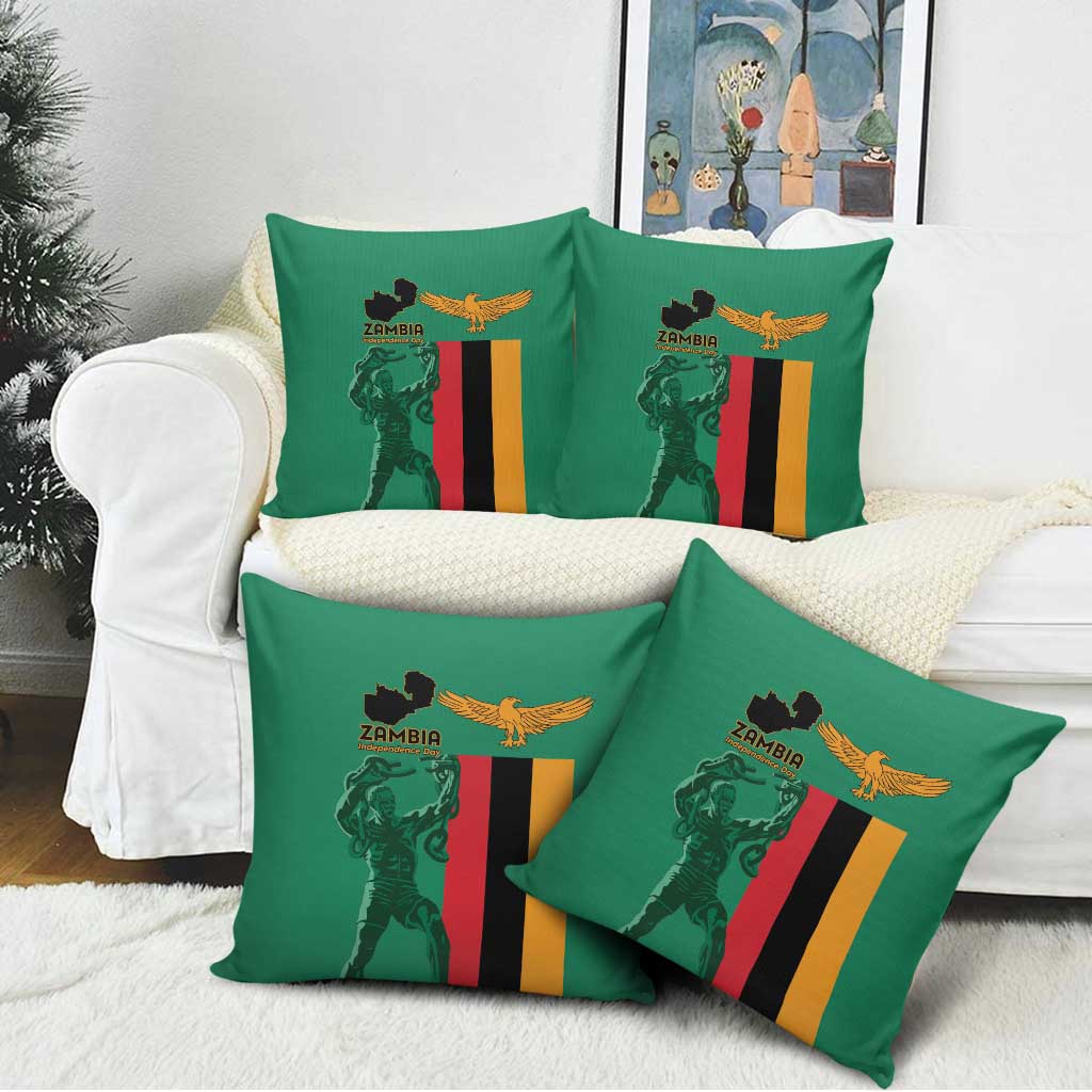 Zambia Independence Day Pillow Cover Lusaka Freedom Statue - Wonder Print Shop