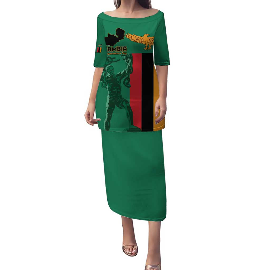 Personalized Zambia Independence Day Puletasi Lusaka Freedom Statue - Wonder Print Shop