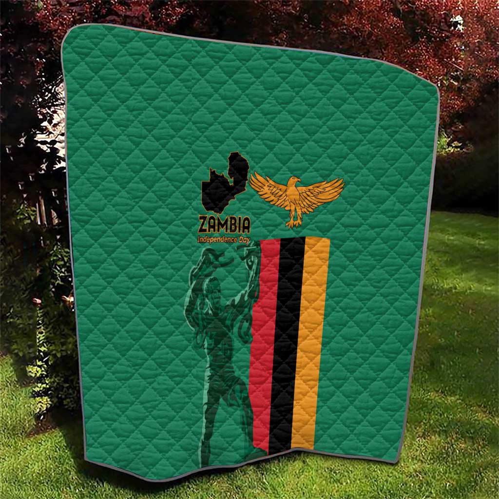 Zambia Independence Day Quilt Lusaka Freedom Statue - Wonder Print Shop