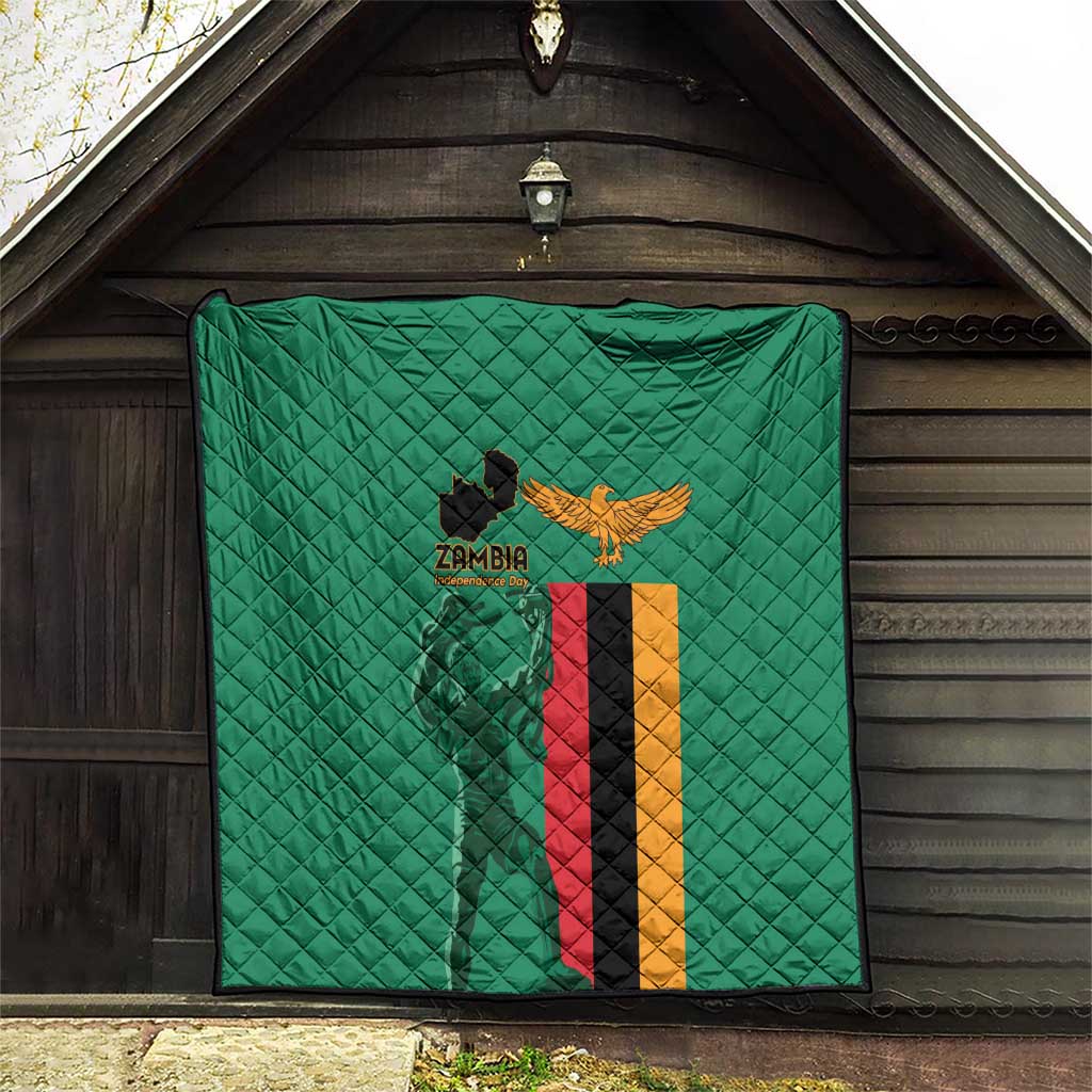 Zambia Independence Day Quilt Lusaka Freedom Statue - Wonder Print Shop