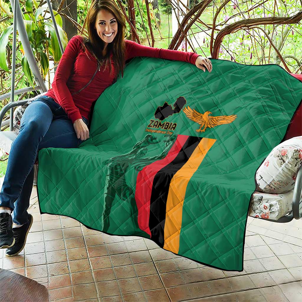 Zambia Independence Day Quilt Lusaka Freedom Statue - Wonder Print Shop