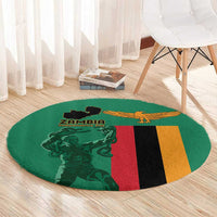 Zambia Independence Day Round Carpet Lusaka Freedom Statue - Wonder Print Shop