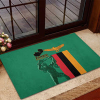 Zambia Independence Day Rubber Doormat Lusaka Freedom Statue - Wonder Print Shop