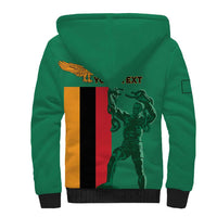 Personalized Zambia Independence Day Sherpa Hoodie Lusaka Freedom Statue - Wonder Print Shop