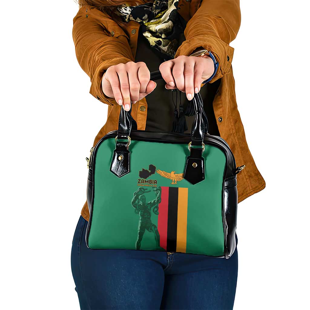 Zambia Independence Day Shoulder Handbag Lusaka Freedom Statue - Wonder Print Shop