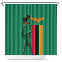 Zambia Independence Day Shower Curtain Lusaka Freedom Statue - Wonder Print Shop