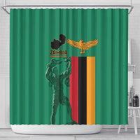 Zambia Independence Day Shower Curtain Lusaka Freedom Statue - Wonder Print Shop
