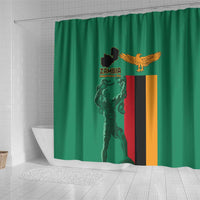 Zambia Independence Day Shower Curtain Lusaka Freedom Statue - Wonder Print Shop