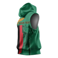 Personalized Zambia Independence Day Sleeveless Hoodie Lusaka Freedom Statue - Wonder Print Shop
