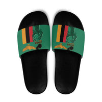 Zambia Independence Day Slide Sandals Lusaka Freedom Statue - Wonder Print Shop