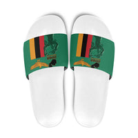 Zambia Independence Day Slide Sandals Lusaka Freedom Statue - Wonder Print Shop