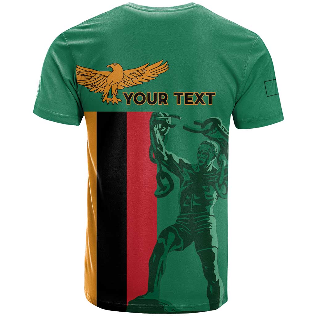 Personalized Zambia Independence Day T Shirt Lusaka Freedom Statue - Wonder Print Shop