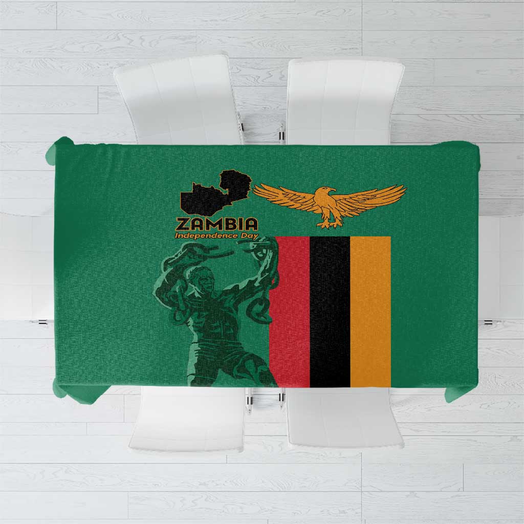Zambia Independence Day Tablecloth Lusaka Freedom Statue - Wonder Print Shop