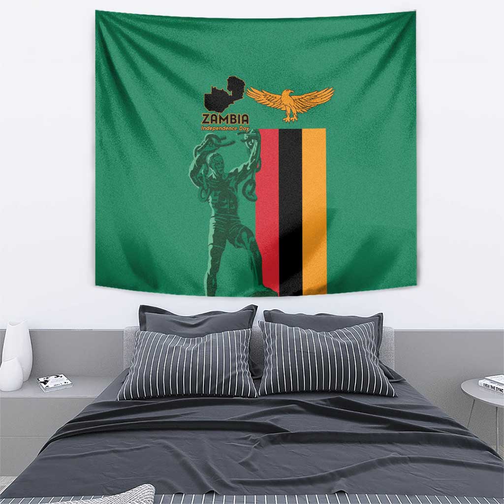 Zambia Independence Day Tapestry Lusaka Freedom Statue - Wonder Print Shop
