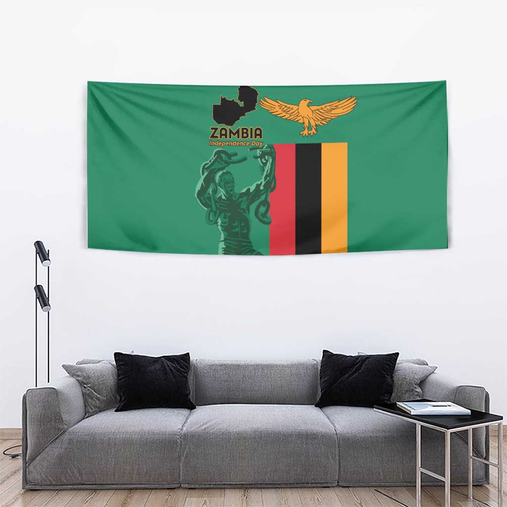 Zambia Independence Day Tapestry Lusaka Freedom Statue - Wonder Print Shop