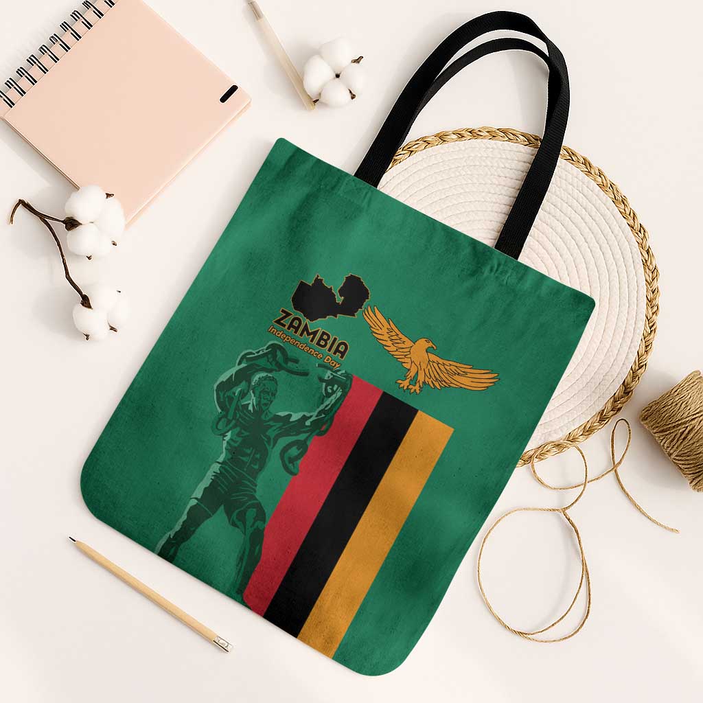 Zambia Independence Day Tote Bag Lusaka Freedom Statue - Wonder Print Shop