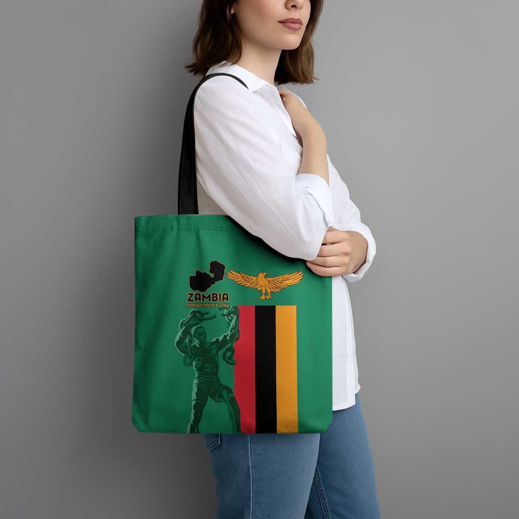 Zambia Independence Day Tote Bag Lusaka Freedom Statue - Wonder Print Shop