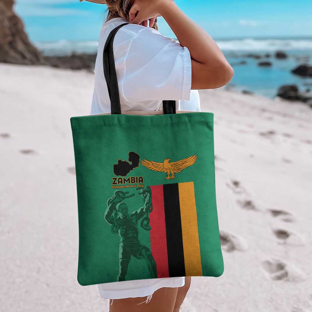 Zambia Independence Day Tote Bag Lusaka Freedom Statue - Wonder Print Shop