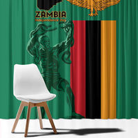 Zambia Independence Day Window Curtain Lusaka Freedom Statue - Wonder Print Shop