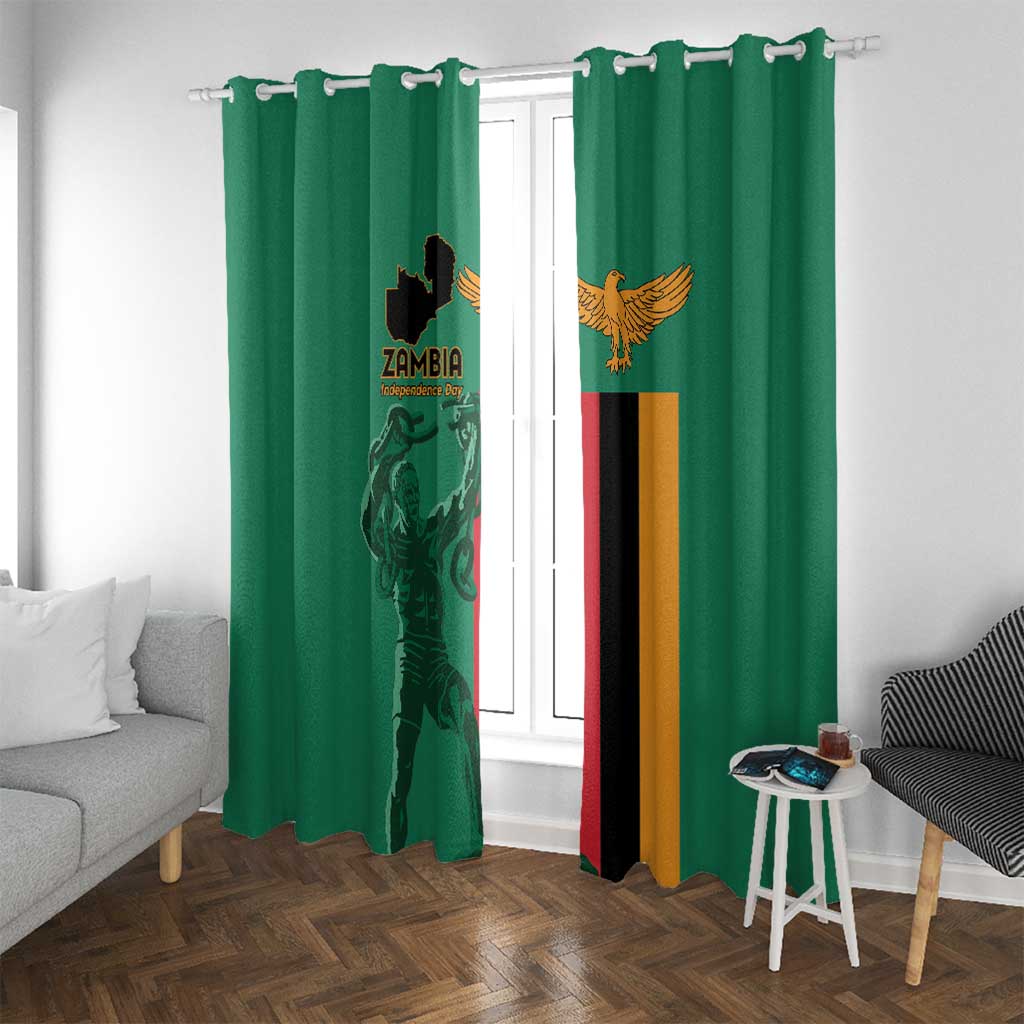 Zambia Independence Day Window Curtain Lusaka Freedom Statue - Wonder Print Shop