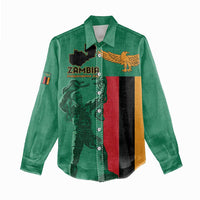Personalized Zambia Independence Day Women Casual Shirt Lusaka Freedom Statue - Wonder Print Shop