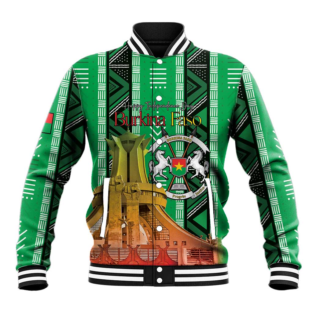 Personalized Burkina Faso Martyrs Day Baseball Jacket Monument des Heros Nationaux - Wonder Print Shop